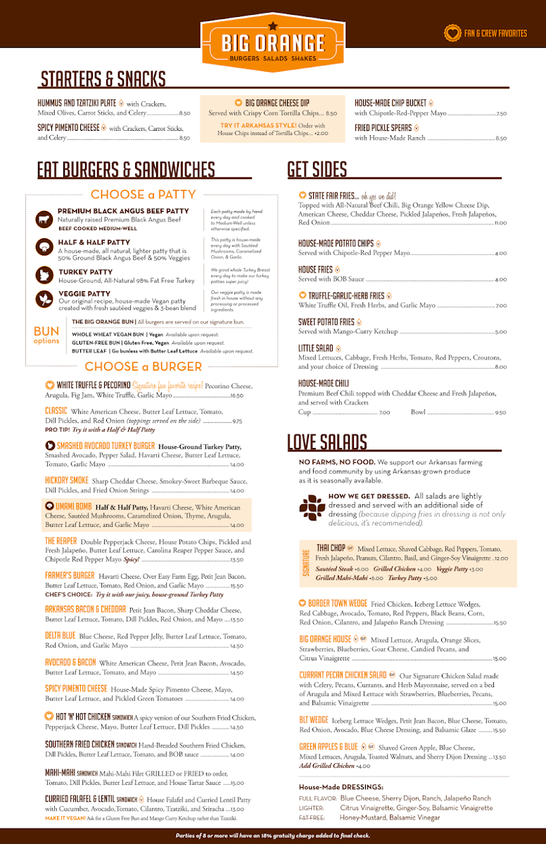 Menu Big Orange | Rogers-1